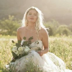 Maniju Ellen Floral Tulle Maxi Dress Bridal