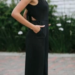 Mod Ref Work Essentials Meredith Tie Front Jumpsuit