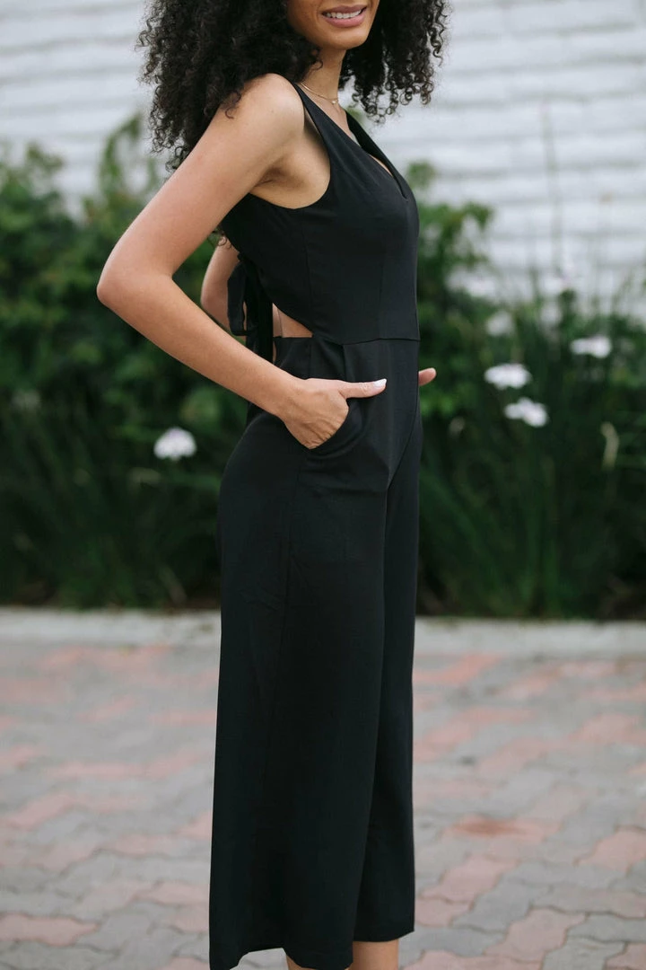 Mod Ref Work Essentials Meredith Tie Front Jumpsuit