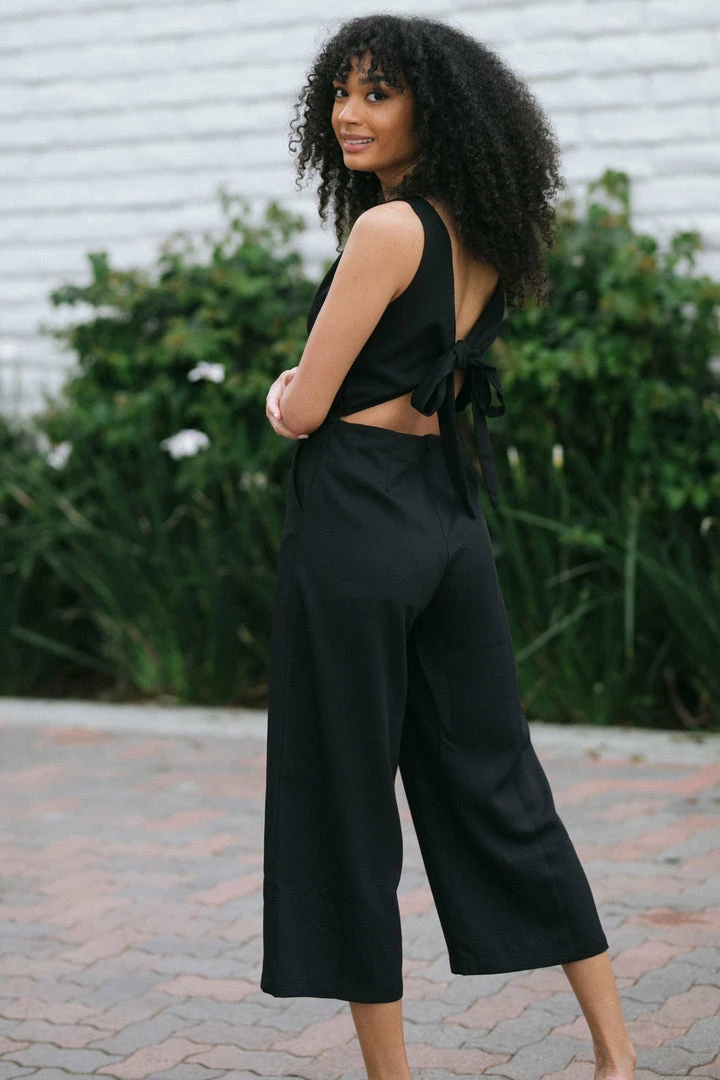 Mod Ref Work Essentials Meredith Tie Front Jumpsuit