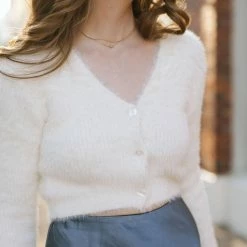 HYFVE Lily Cropped Button Cardigan Clothing