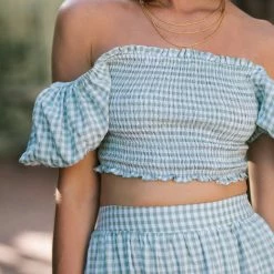 Mable Wiley Gingham Skirt Set Clothing
