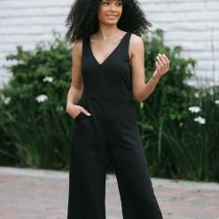 Mod Ref Work Essentials Meredith Tie Front Jumpsuit