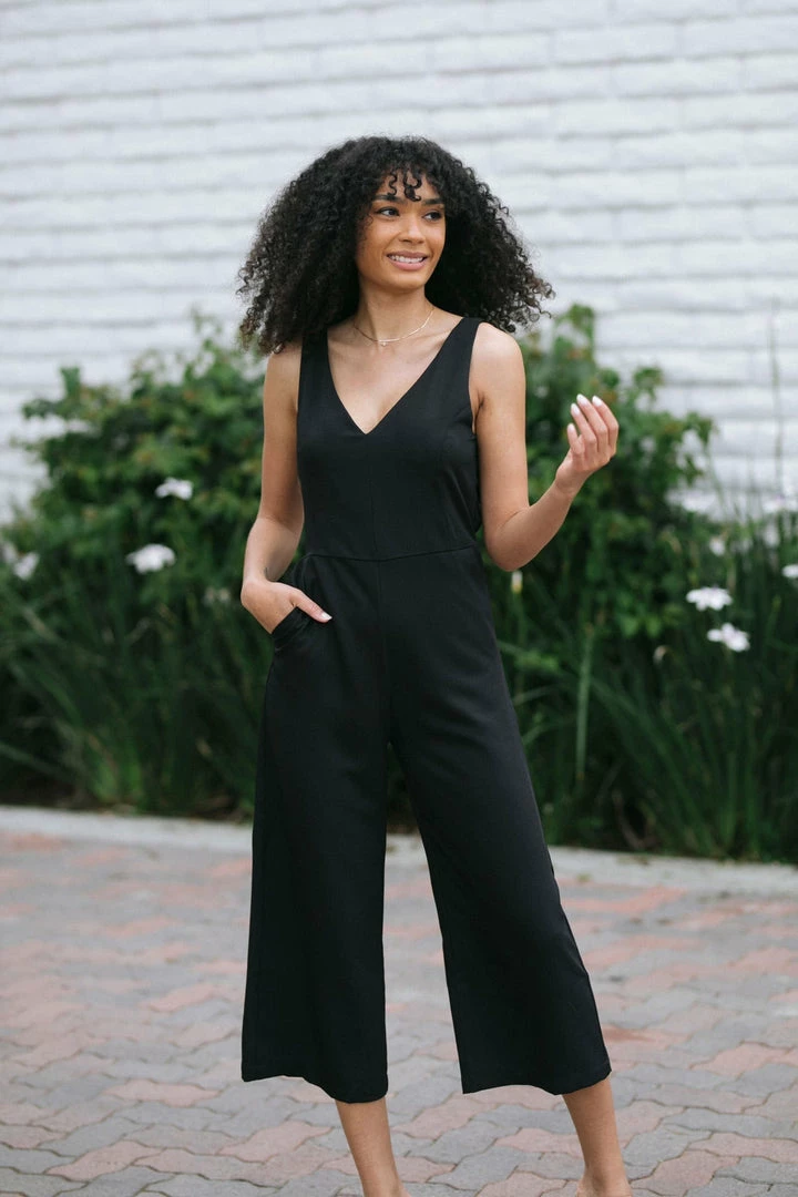 Mod Ref Work Essentials Meredith Tie Front Jumpsuit