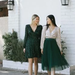 In Loom Sierra Sequin Wrap Dress Clothing