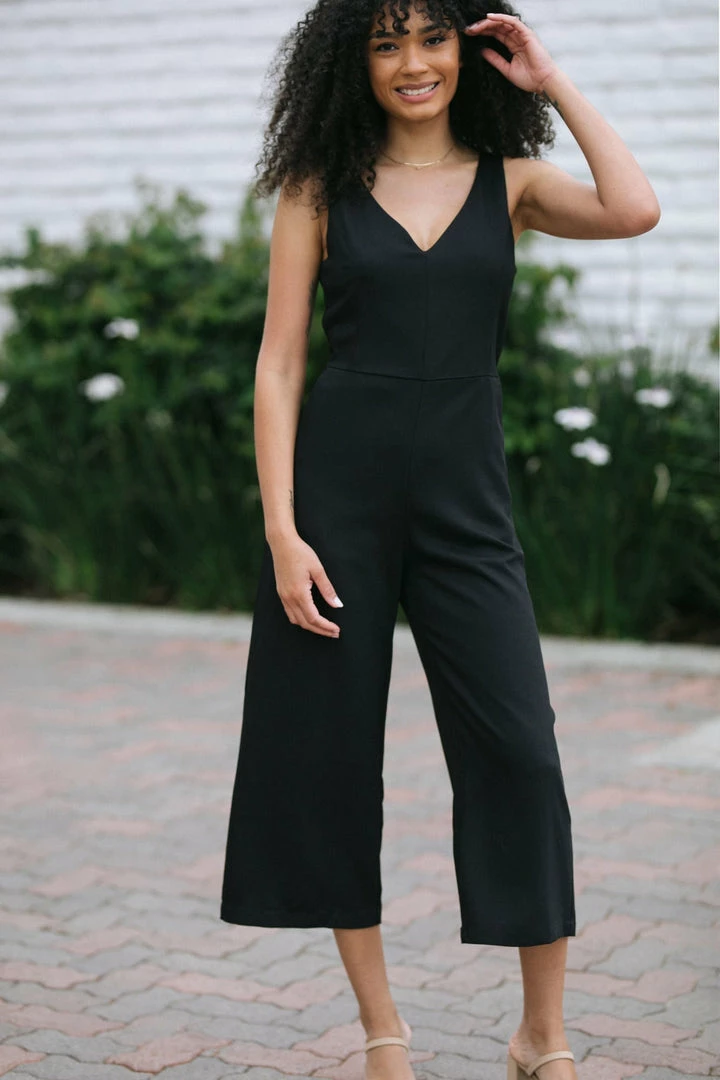 Mod Ref Work Essentials Meredith Tie Front Jumpsuit