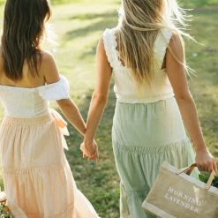 & Merci Meredith Tiered Midi Skirt