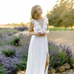 Aakaa Bridal Kathleen V-Neck Maxi Dress