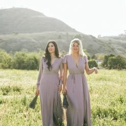 Soieblu Melody Short Sleeve Maxi Wrap Dress Bridal