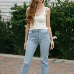 Kancan Clothing Tawny Slim Straight Jeans