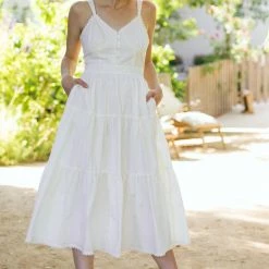 FORE Collection Henriette Poplin Midi Dress