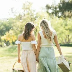 & Merci Meredith Tiered Midi Skirt