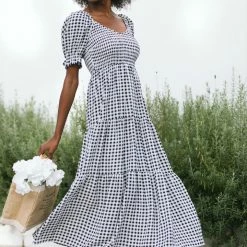 Audrey 3+1 Dahlia Tiered Midi Dress Maternity Friendly