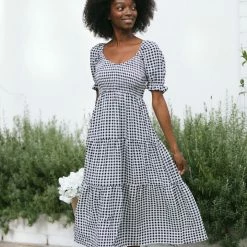 Audrey 3+1 Dahlia Tiered Midi Dress Maternity Friendly