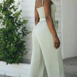 Style Melody Clothing Terri Smocked Button Jumpsuit