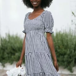 Audrey 3+1 Dahlia Tiered Midi Dress Maternity Friendly