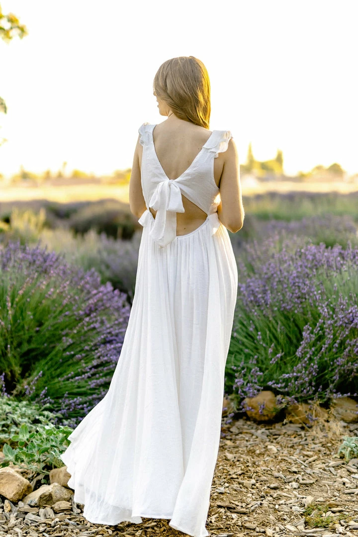 Aakaa Bridal Kathleen V-Neck Maxi Dress