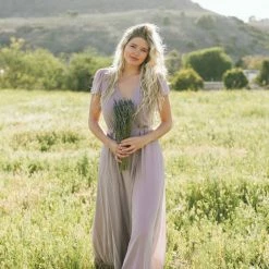 Soieblu Melody Short Sleeve Maxi Wrap Dress Bridal