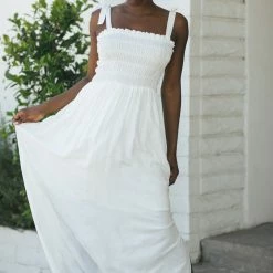 Ces Femme Desiree Tie Shoulder Maxi Dress