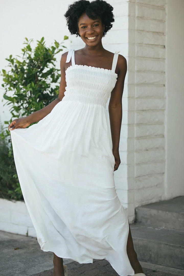 Ces Femme Desiree Tie Shoulder Maxi Dress