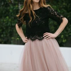 Space 46 Georgia Cropped Lace Top