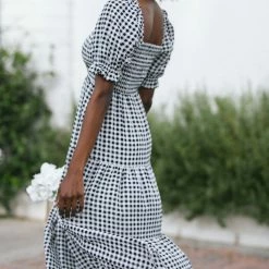 Audrey 3+1 Dahlia Tiered Midi Dress Maternity Friendly