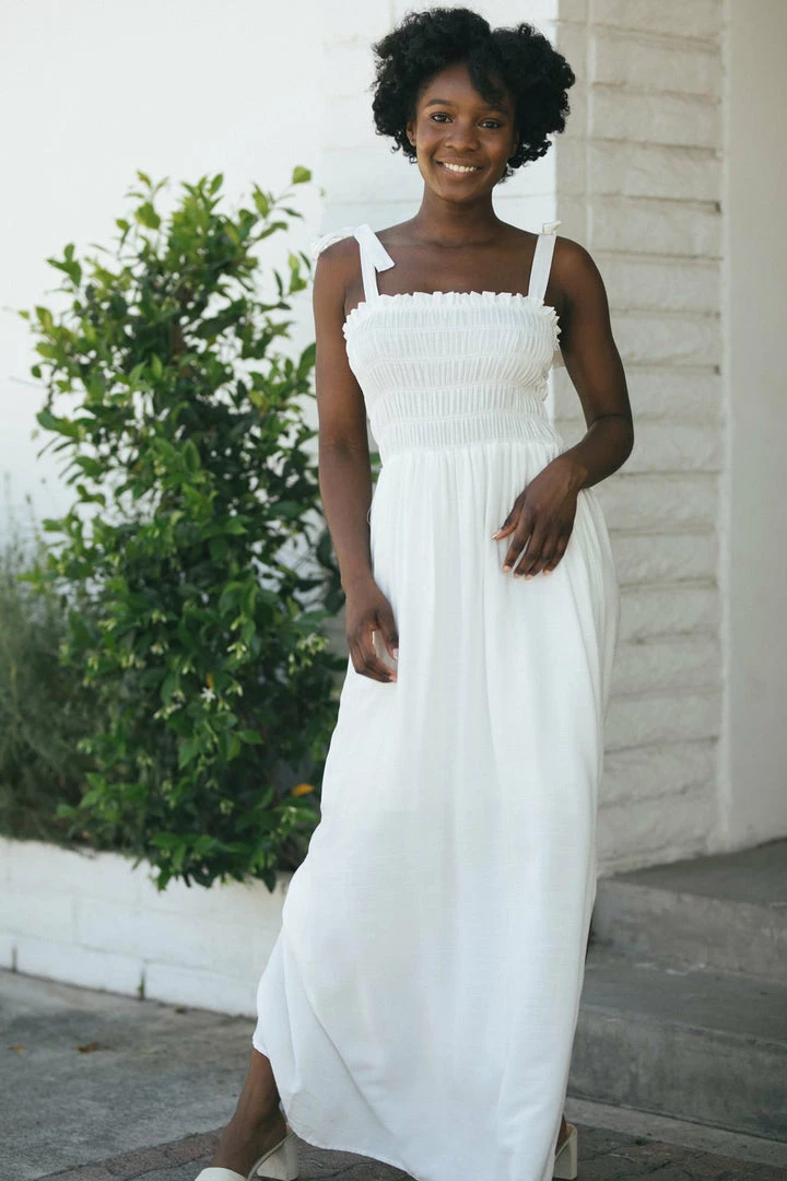 Ces Femme Desiree Tie Shoulder Maxi Dress