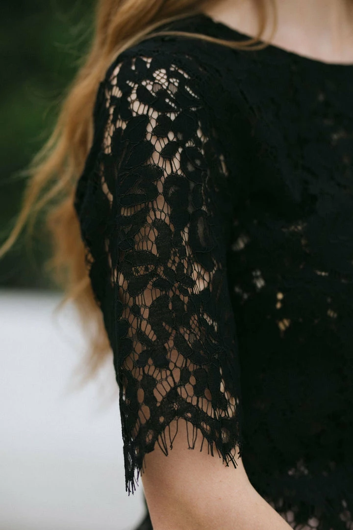 Space 46 Georgia Cropped Lace Top