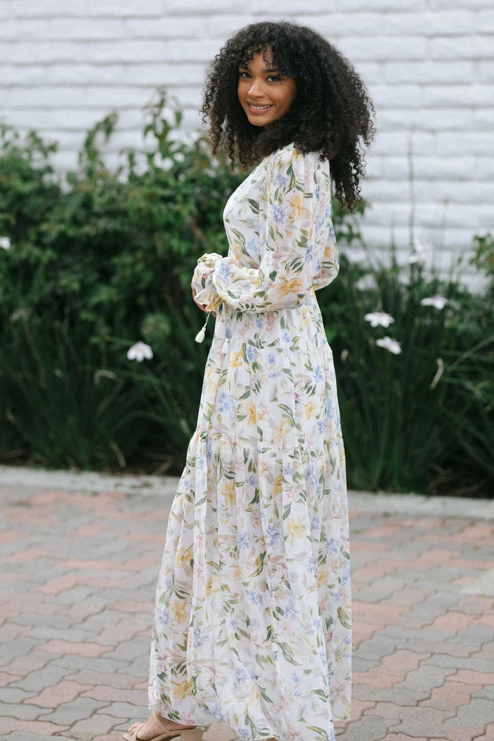 Aakaa Paris V-Neck Maxi Dress Maternity Friendly