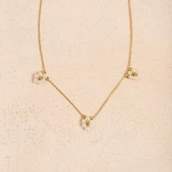 Fame Accessories Chriselle Daisy Beaded Necklace