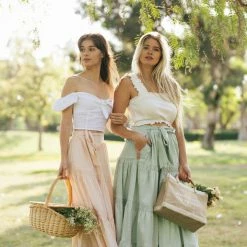 & Merci Meredith Tiered Midi Skirt