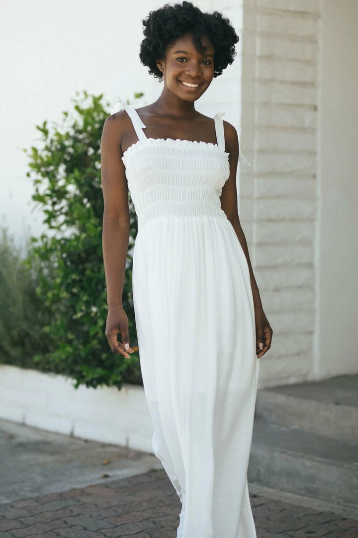 Ces Femme Desiree Tie Shoulder Maxi Dress