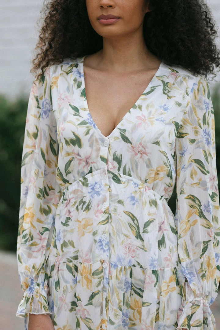 Aakaa Paris V-Neck Maxi Dress Maternity Friendly