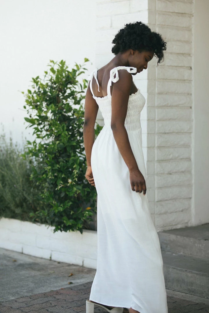 Ces Femme Desiree Tie Shoulder Maxi Dress