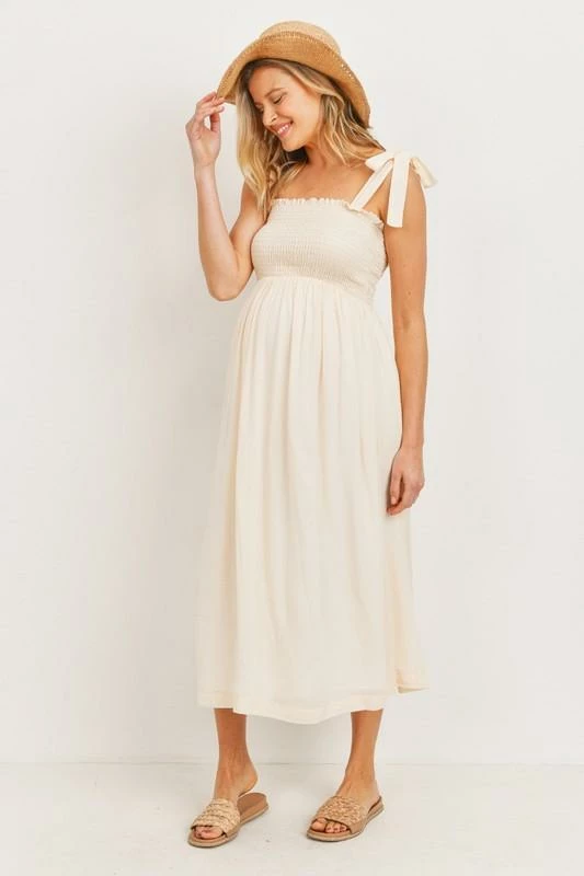 Hello Miz Maternity Friendly Maternity Gemma Tie Shoulder Dress