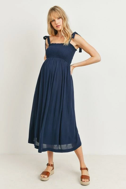 Hello Miz Maternity Friendly Maternity Gemma Tie Shoulder Dress