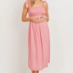 Hello Miz Maternity Friendly Maternity Gemma Tie Shoulder Dress