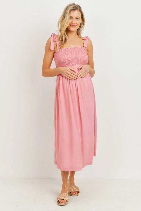 Hello Miz Maternity Friendly Maternity Gemma Tie Shoulder Dress