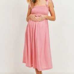 Hello Miz Maternity Friendly Maternity Gemma Tie Shoulder Dress