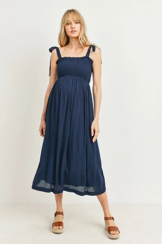 Hello Miz Maternity Friendly Maternity Gemma Tie Shoulder Dress