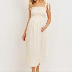 Hello Miz Maternity Friendly Maternity Gemma Tie Shoulder Dress