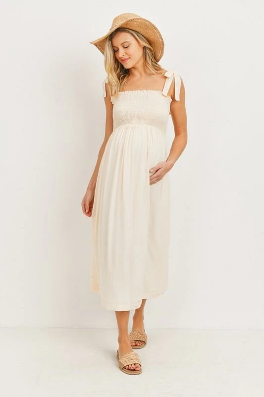 Hello Miz Maternity Friendly Maternity Gemma Tie Shoulder Dress