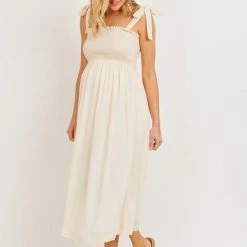 Hello Miz Maternity Friendly Maternity Gemma Tie Shoulder Dress