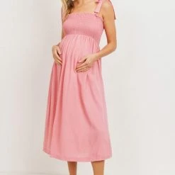 Hello Miz Maternity Friendly Maternity Gemma Tie Shoulder Dress