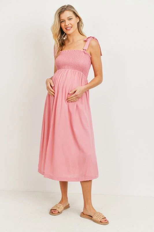 Hello Miz Maternity Friendly Maternity Gemma Tie Shoulder Dress