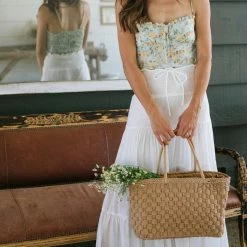 JOIA Iris Straw Tote