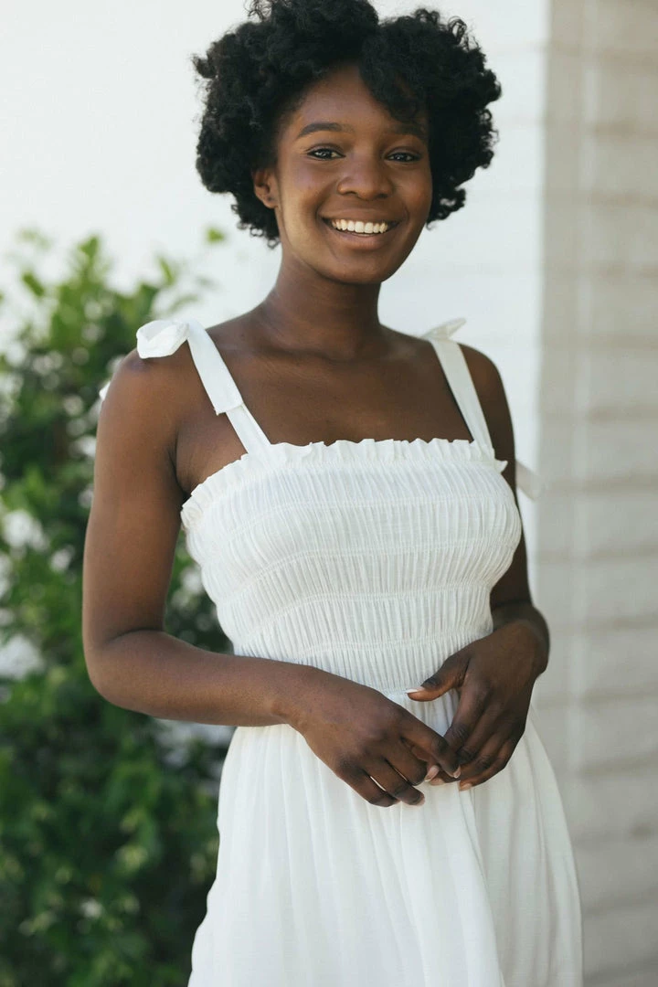 Ces Femme Desiree Tie Shoulder Maxi Dress