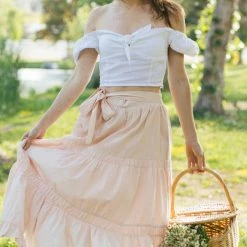 & Merci Meredith Tiered Midi Skirt