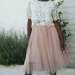 Space 46 Georgia Cropped Lace Top