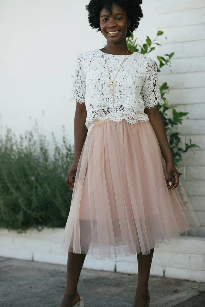 Space 46 Georgia Cropped Lace Top